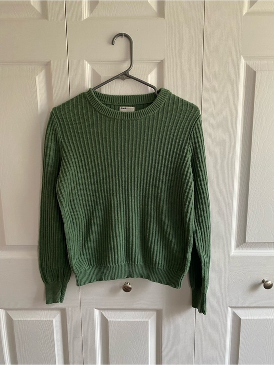 Frank & Oak Sweaters - Ribbed Crewneck Sweater - Green